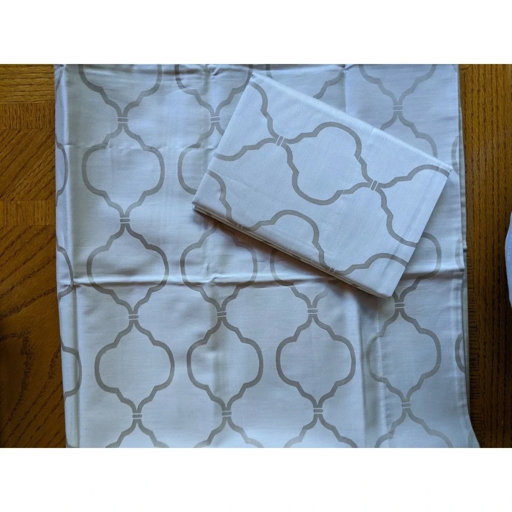 Williams‎ Sonoma NWT 2Pc Home Iron Gate Jacquard Bedding 2 Euro Shams Tan Gold